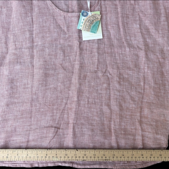 Sigrid Olsen Linen Top LG  NEW - Picture 5 of 5